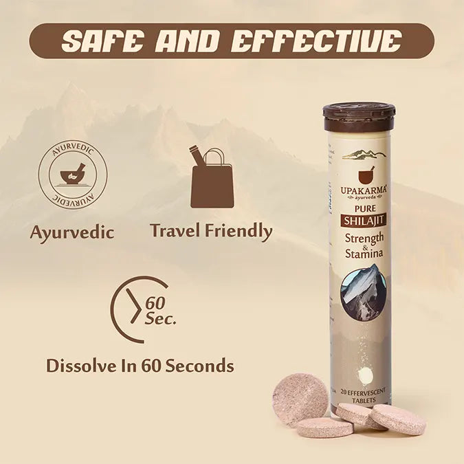 Pure Shilajit Effervescent Tablets | 20 Tablet Pack