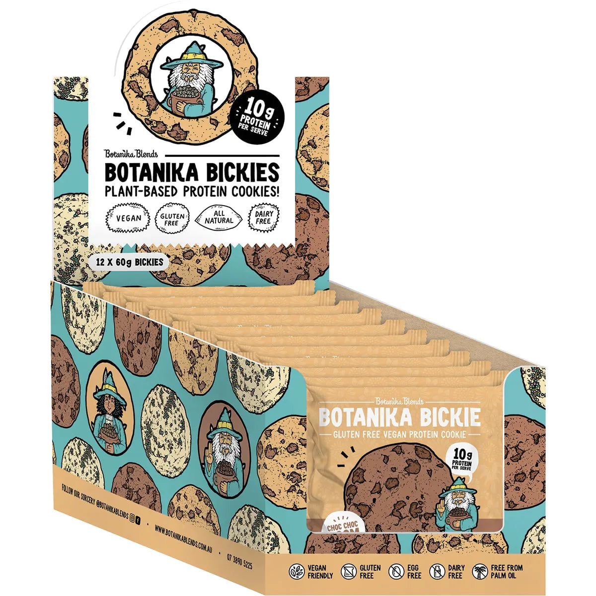 BOTANIKA BLENDS Botanika Bickie Protein Cookie Choc Choc Boom 12x60g