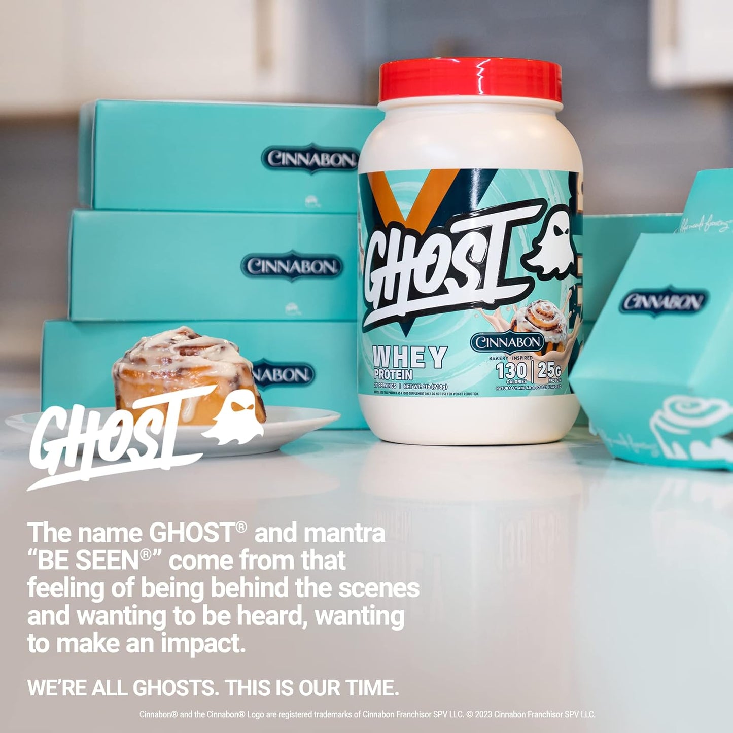 Ghost Cinnabon Whey Protein Powder 907 g