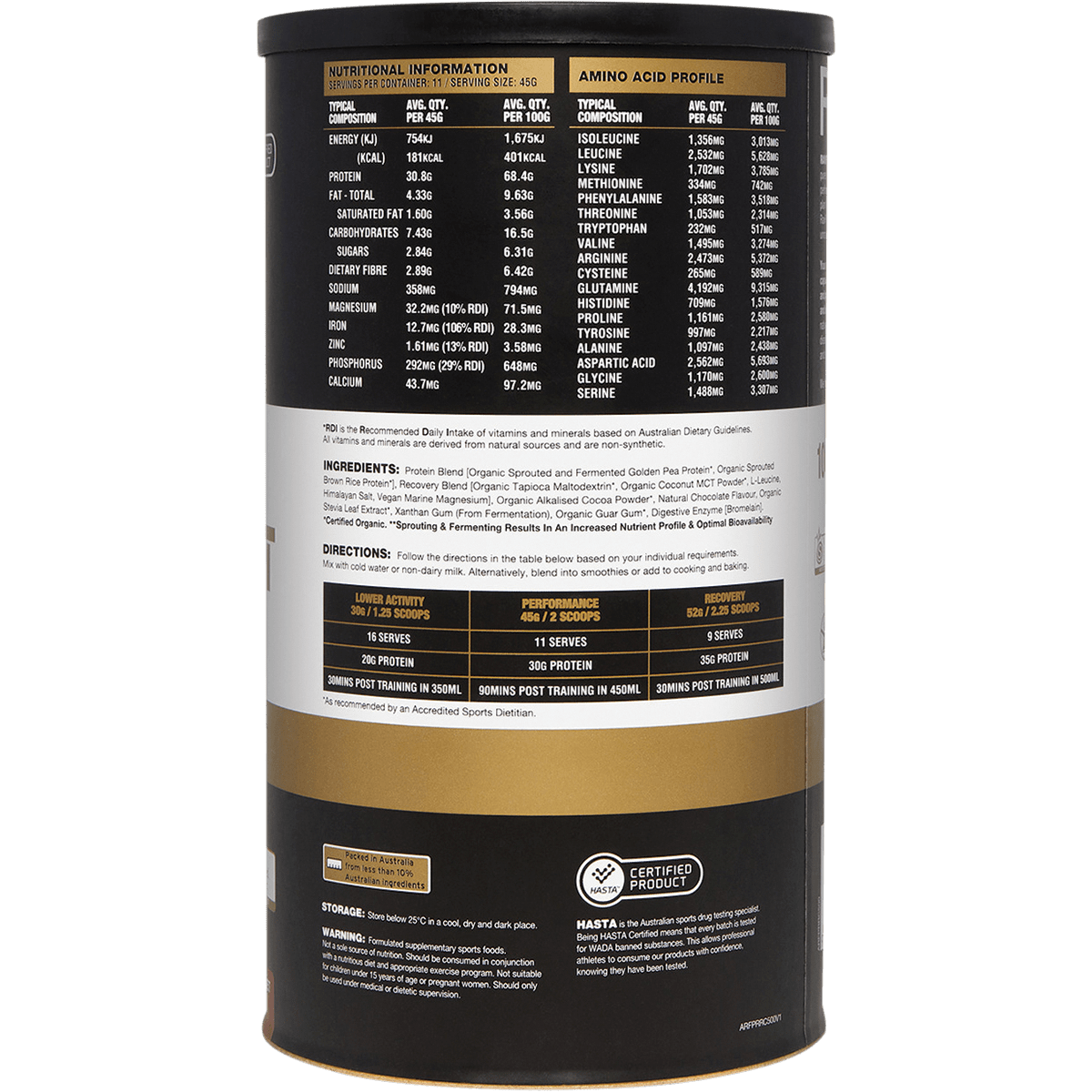 RawFit Plant Protein Perform & Recover Rich Chocolate