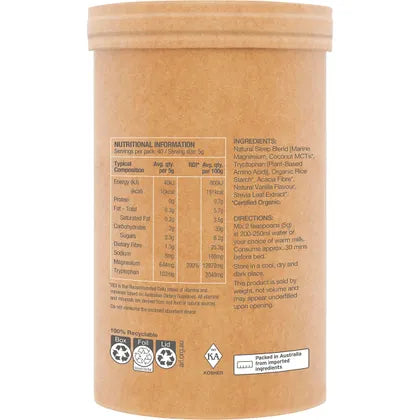 Amazonia Raw Sleep Magnesium Dreamy Vanilla 200g