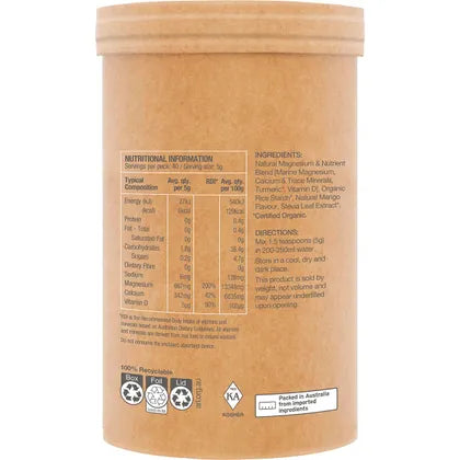Amazonia Raw Muscle Magnesium Creamy Mango 200g