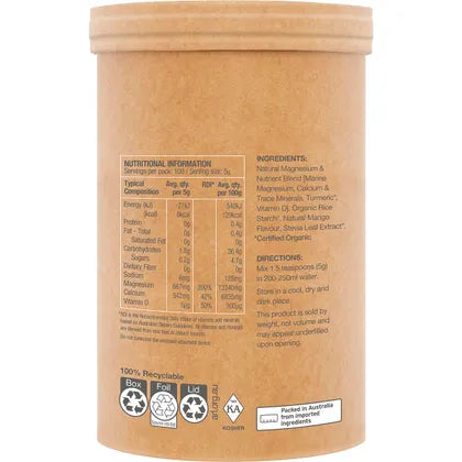 Amazonia Raw Muscle Magnesium Creamy Mango 500g