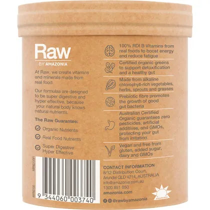 Amazonia Raw Organic Greens Vanilla Mint 100g