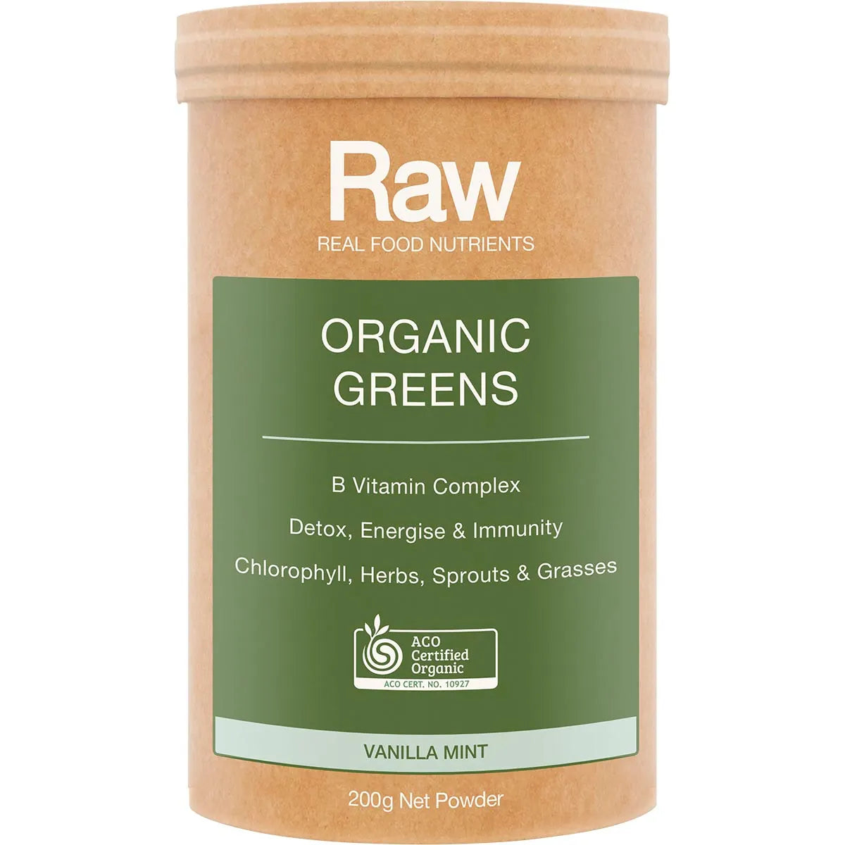 Amazonia Raw Organic Greens Vanilla Mint 200g