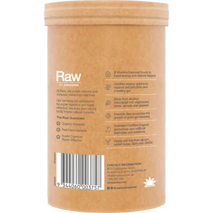 Amazonia Raw Organic Greens Vanilla Mint 200g