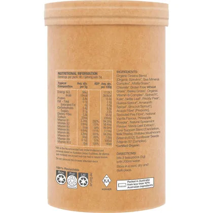 Amazonia Raw Organic Greens Vanilla Mint 200g