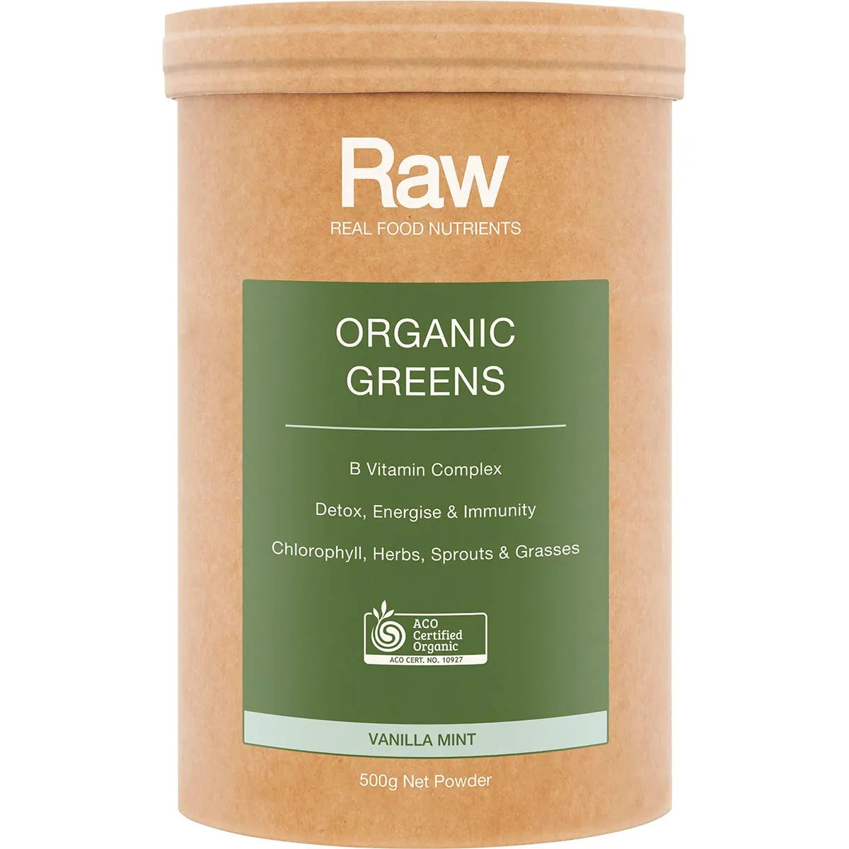 Amazonia Raw Organic Greens Vanilla Mint 500g
