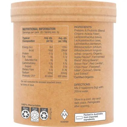 Amazonia Raw Organic Probiotics Cloudy Apple 100g