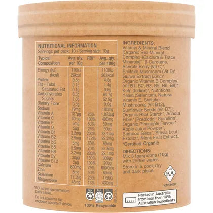 Amazonia Raw Organic Multivitamin Pineapple 100g