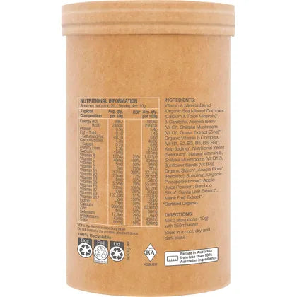 Amazonia Raw Organic Multivitamin Pineapple 200g