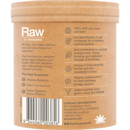 Amazonia Raw Organic Iron Apple Blackcurrant 100g