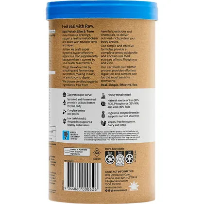 Amazonia Raw Protein Slim & Tone Vanilla Cinnamon 500g