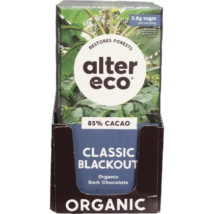 Alter Eco Chocolate Organic Dark Super Blackout 12x75g