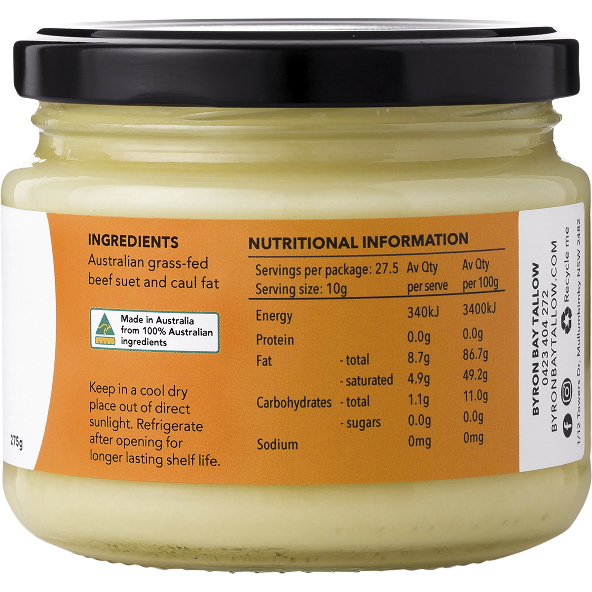 Grass Fed Beef Tallow