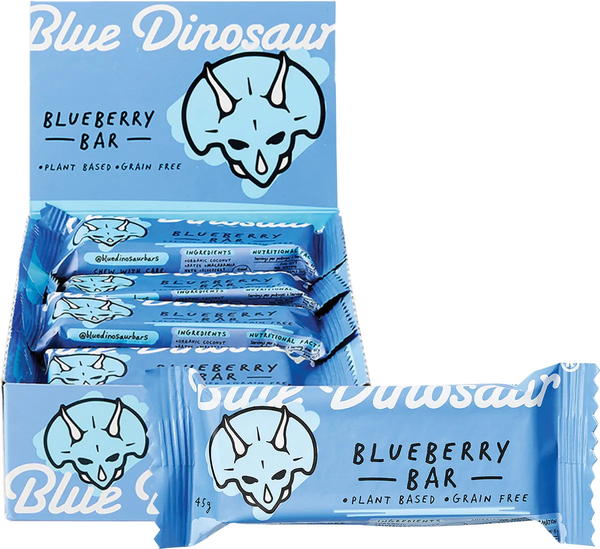 Blue Dinosaur Snack Bar 12x45g