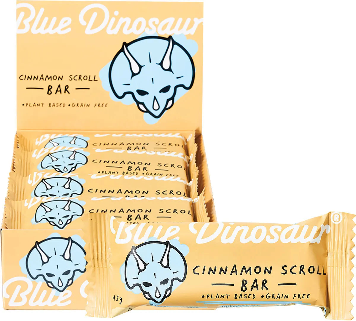 Blue Dinosaur Snack Bar 12x45g
