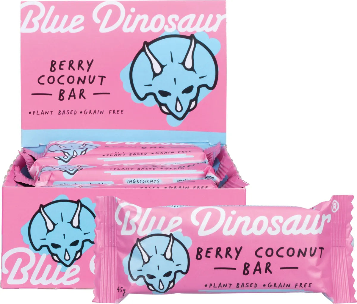 Blue Dinosaur Snack Bar 12x45g
