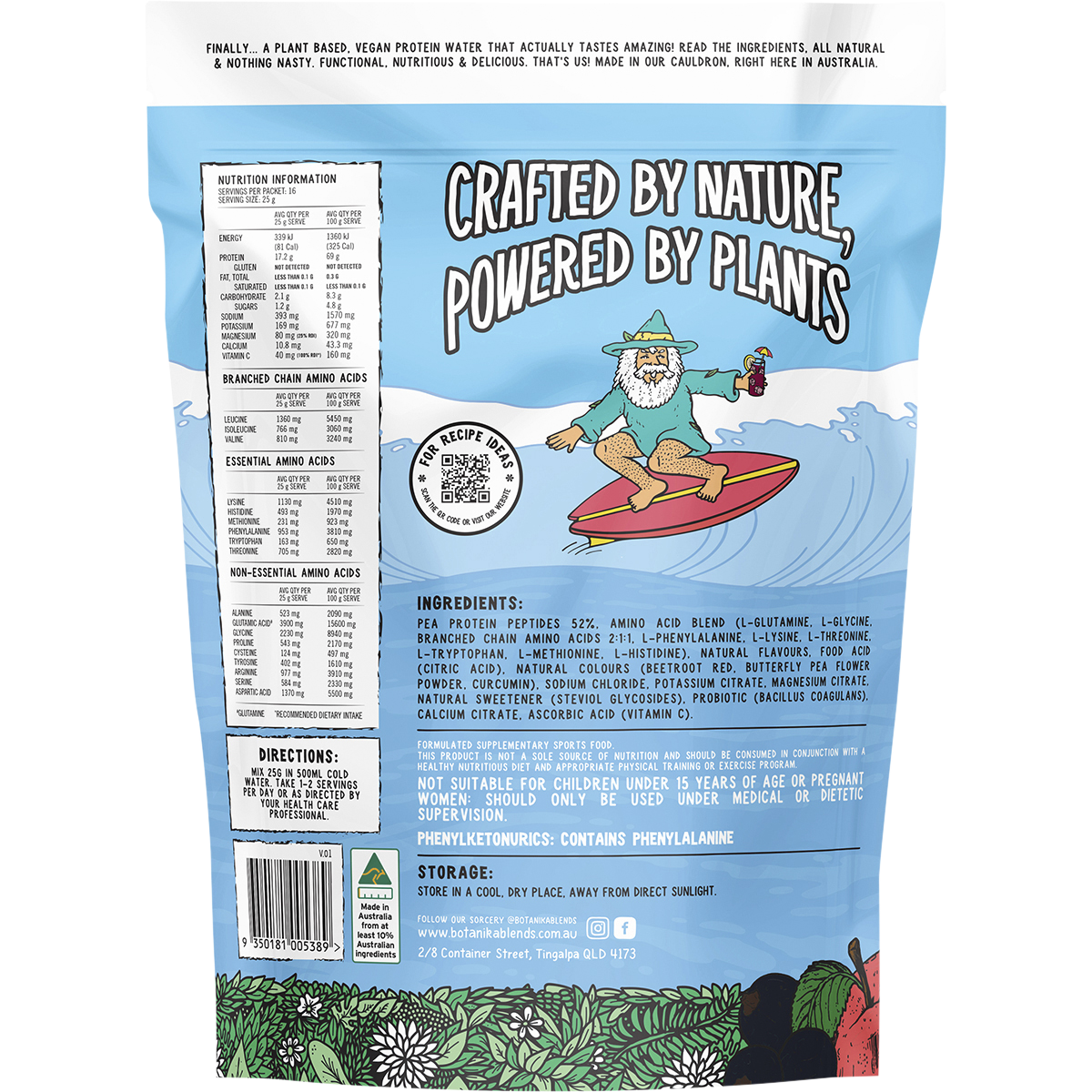 Plant Protein Water Apple Blackcurrant