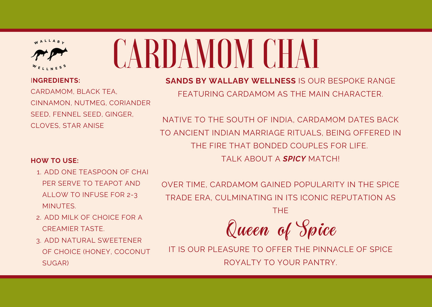 Cardamom Chai 200g