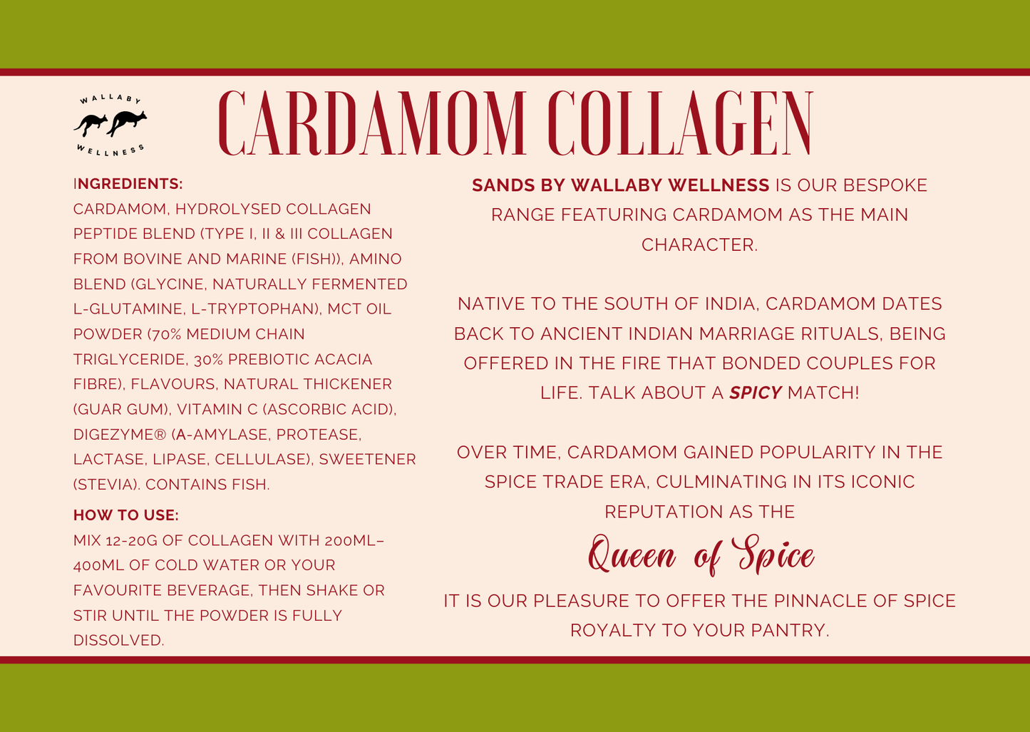 Cardamom Collagen, Chocolate Flavour 200g