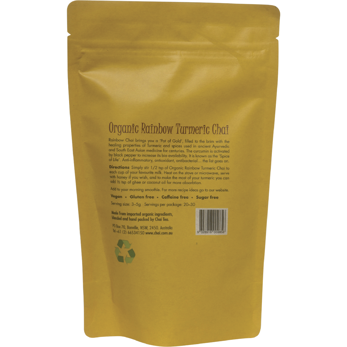 Organic Rainbow Turmeric Chai