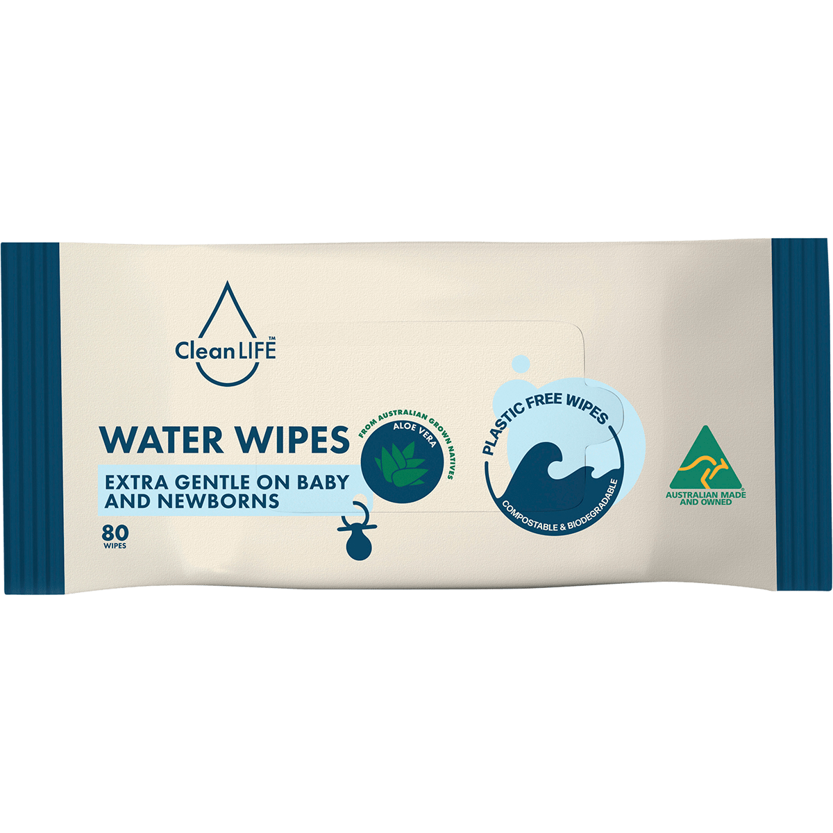 Water Plastic Free Wipes Extra Gentle Baby and Newborns