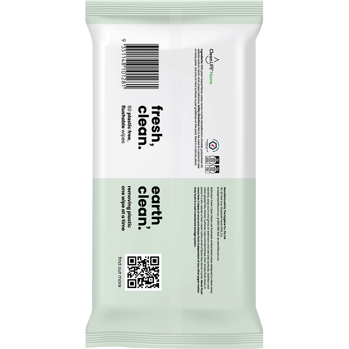 Bathroom Fresh Clean Flushable Plastic Free Wipes