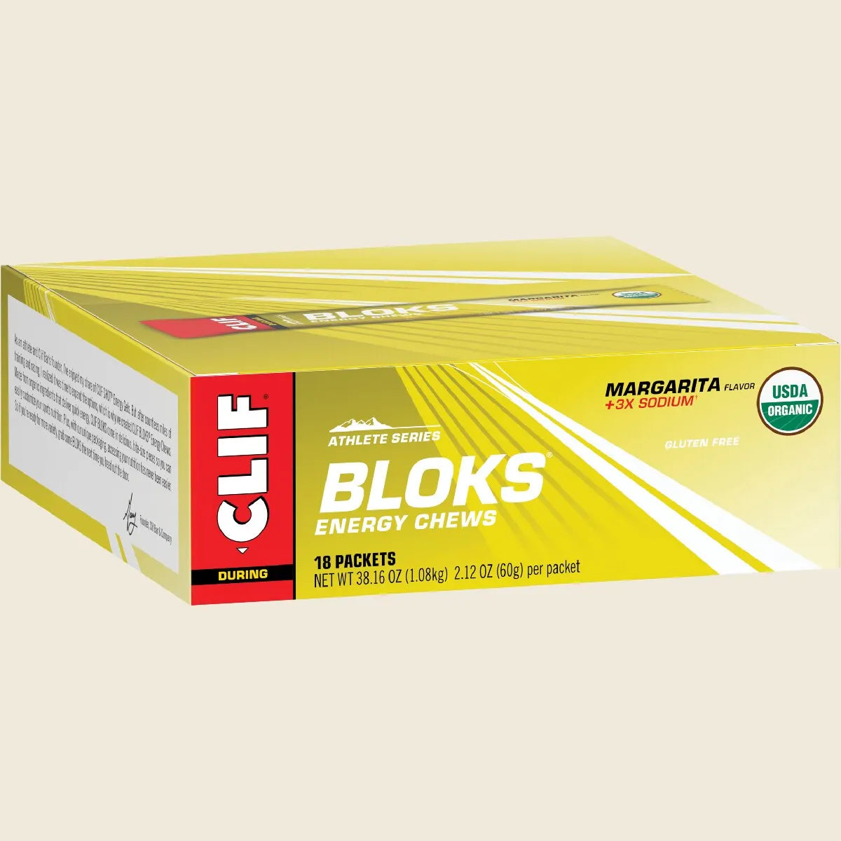 CLIF Bloks Energy Chews Margarita 150mg Sodium 18x60g