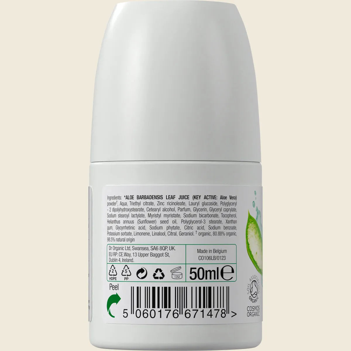 Dr. Organic Roll-On Deodorant Aloe Vera 50ml