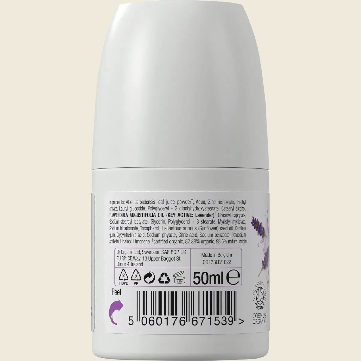 Dr. Organic Roll-On Deodorant Lavender 50ml