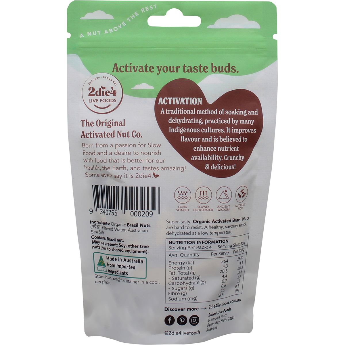 Organic Activated Brazil Nuts