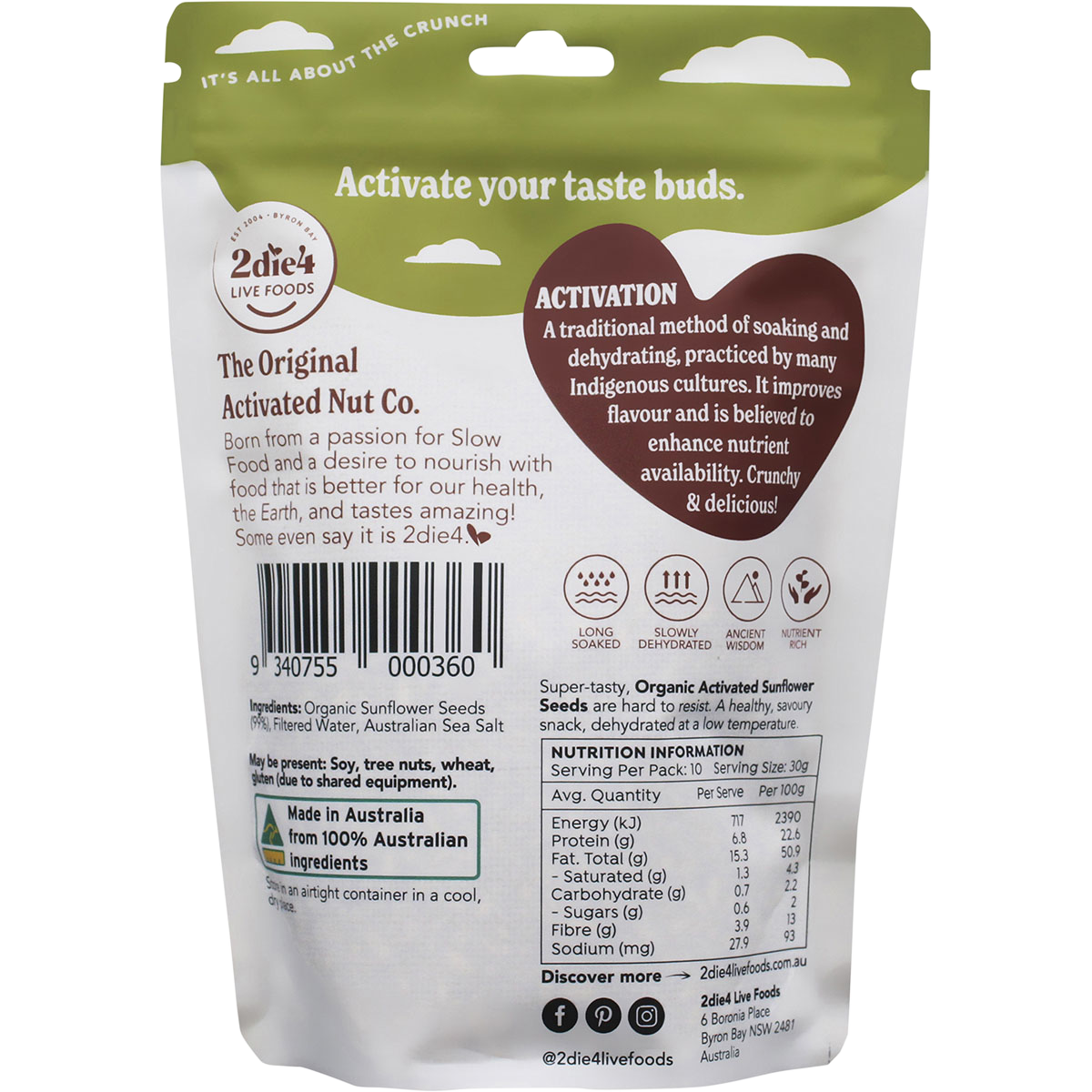 Organic Activated Sunflower Seed