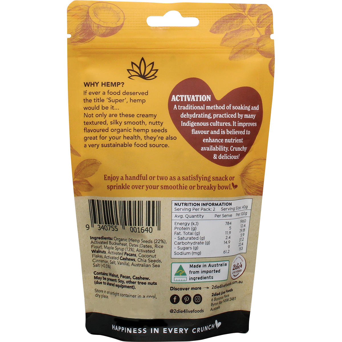 Hemptations Superfood Hemp Snack Salted Maple