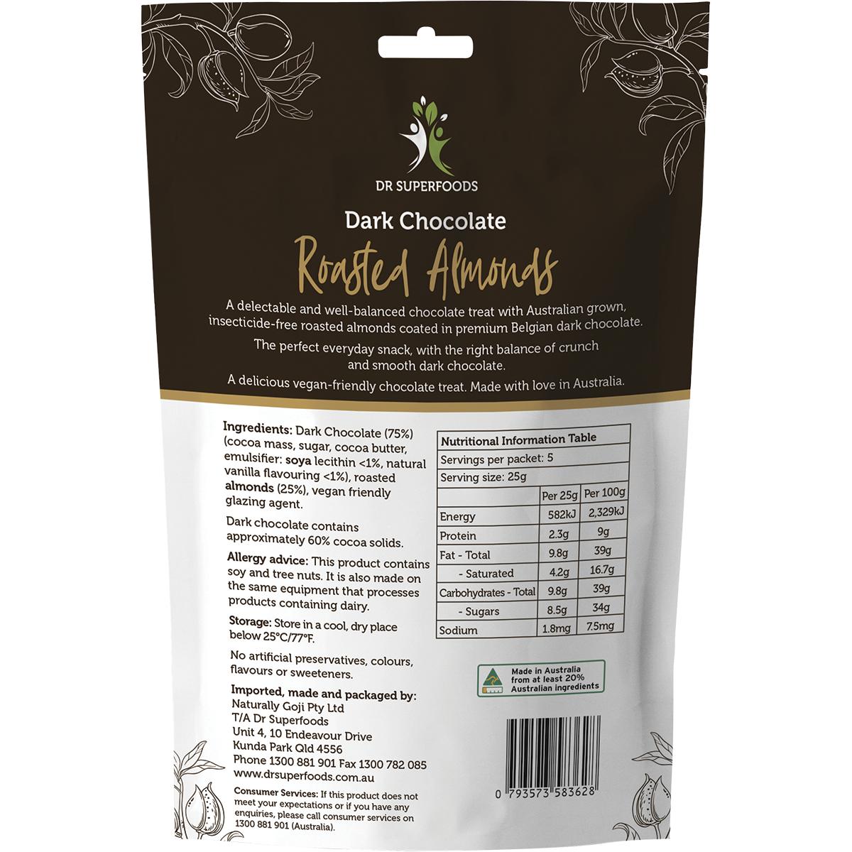 Roasted Almonds Dark Chocolate