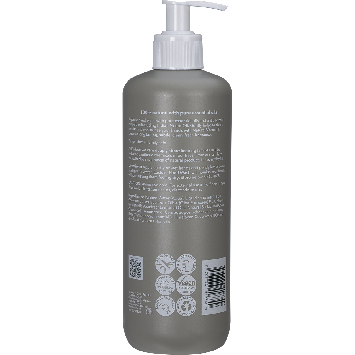 Hand Wash Lemongrass, Palmarosa & Cedarwood