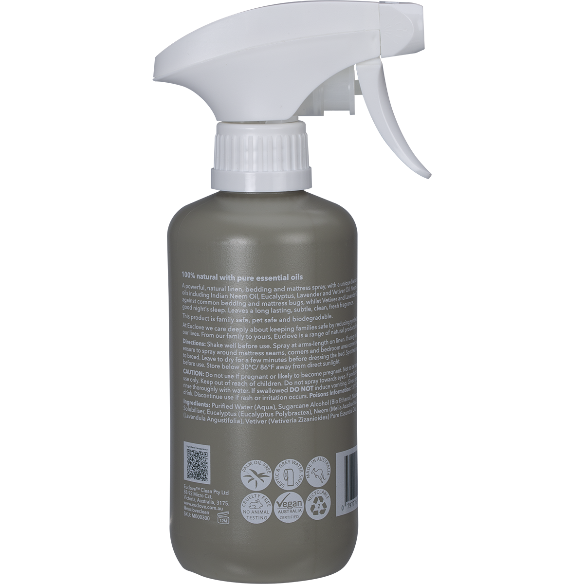 Linen Spray Eucalyptus, Lavender & Neem Oil