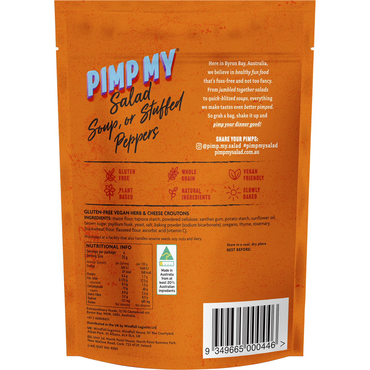 Croutons Vegan Herb & Cheese