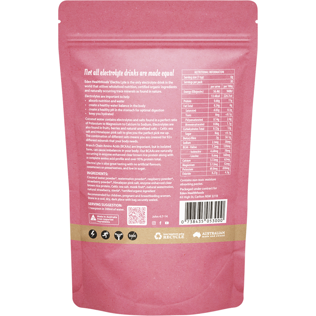 Electra-Lyte Watermelon and Berry with Celtic Sea Salt