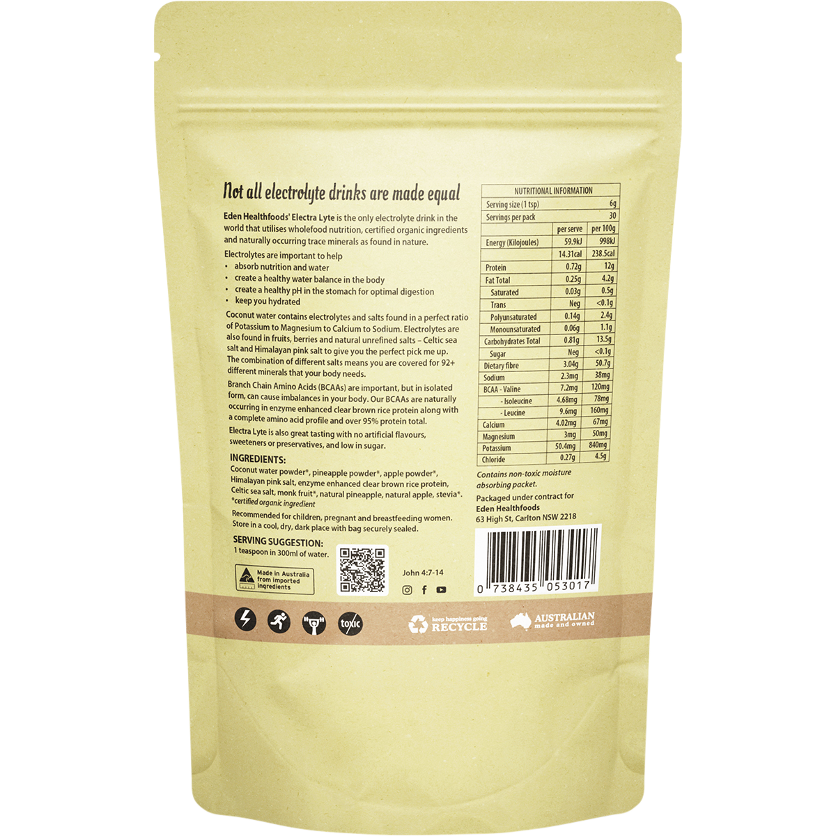 Electra-Lyte Pineapple and Apple with Celtic Sea Salt