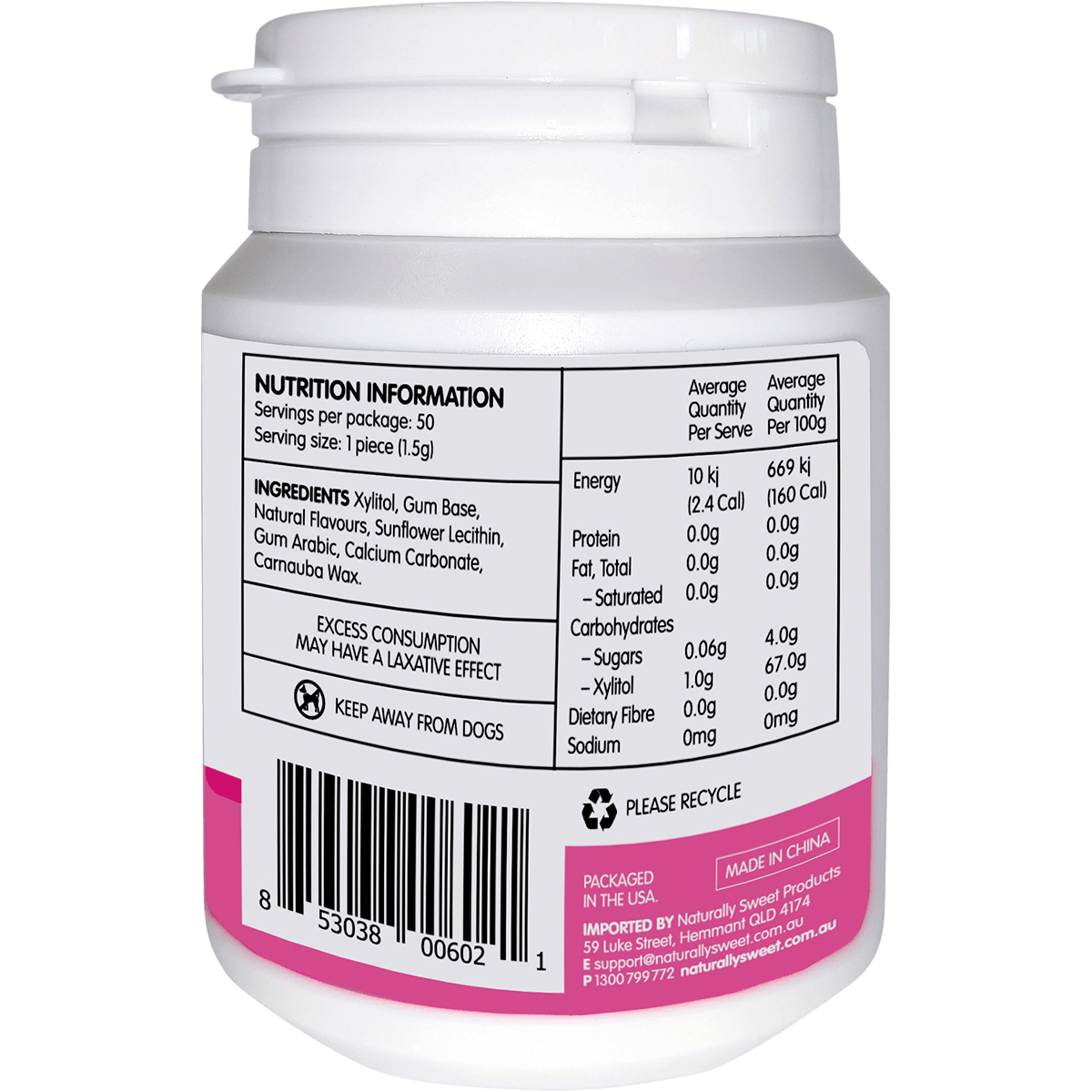 Xylitol Chewing Gum Bubblegum