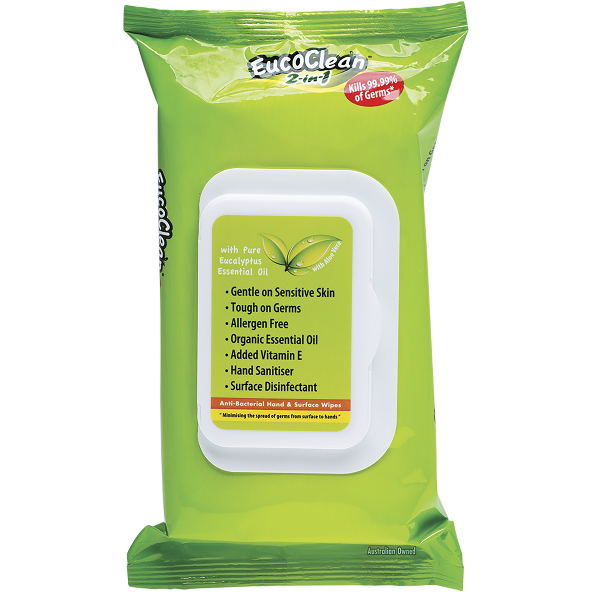 Anti-Bacterial Wipes 2-in-1 Hand & Surface