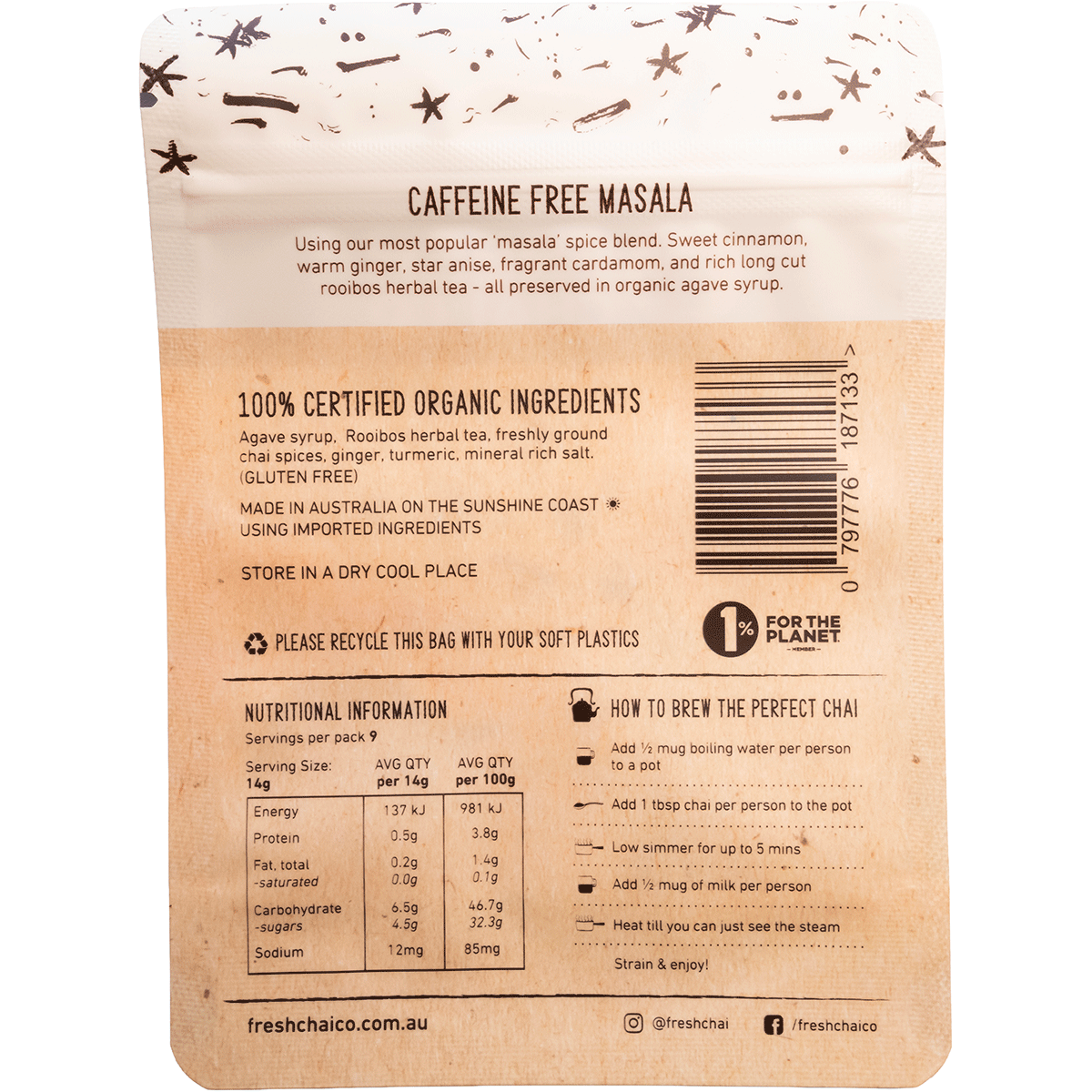 Caffeine Free Masala Fresh Sticky Chai