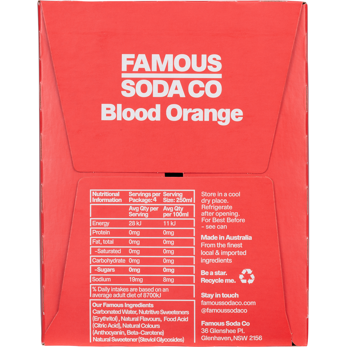 Zero Sugar Soda Blood Orange