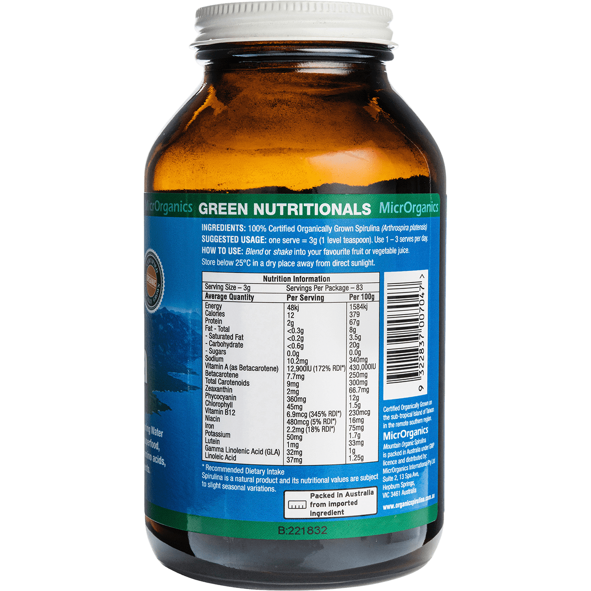 Mountain Organic Spirulina Powder