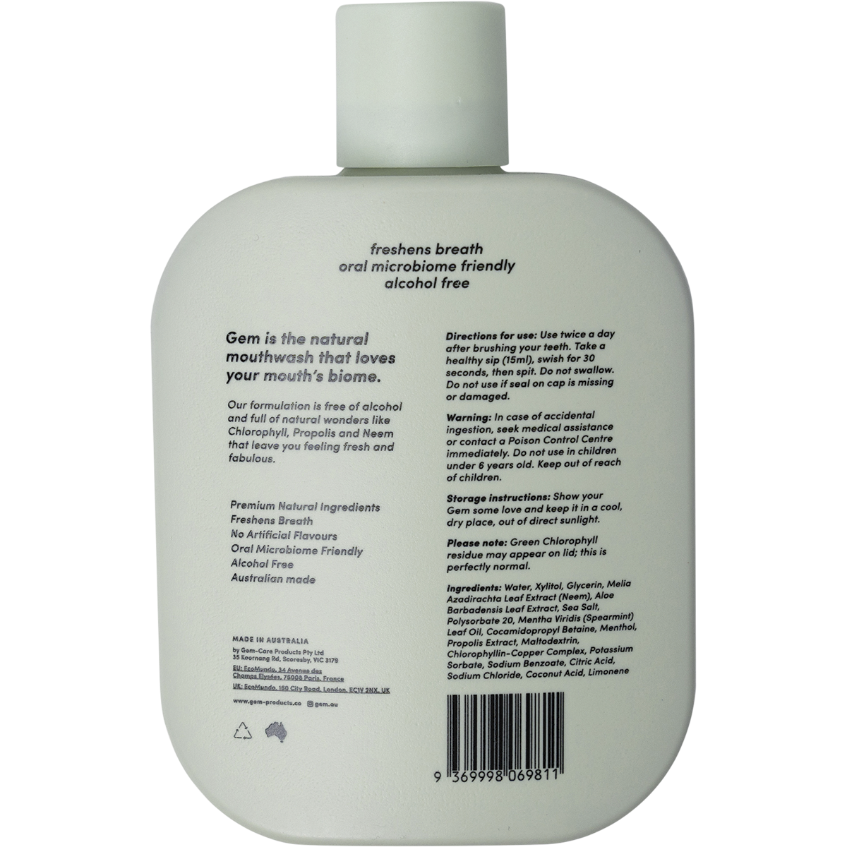 Mouthwash Premium Natural Crisp Mint