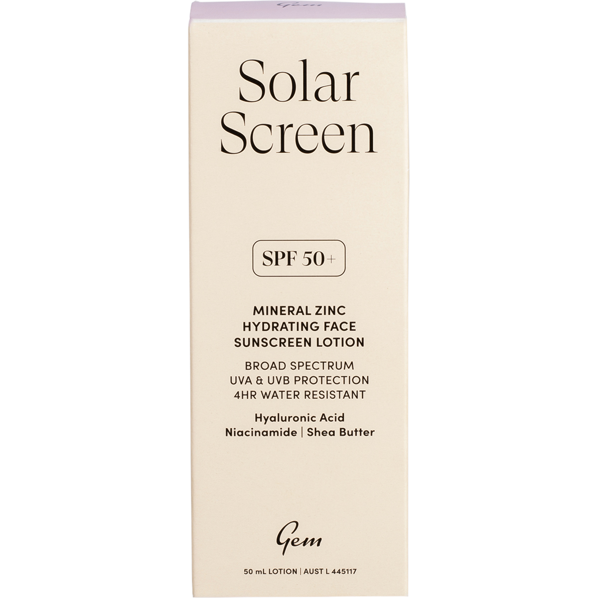 Solar Screen SPF50+ Hydrating Face Sunscreen Lotion