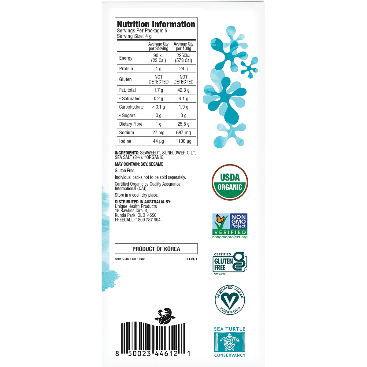 Roasted Seaweed Snacks Grab & Go Sea Salt