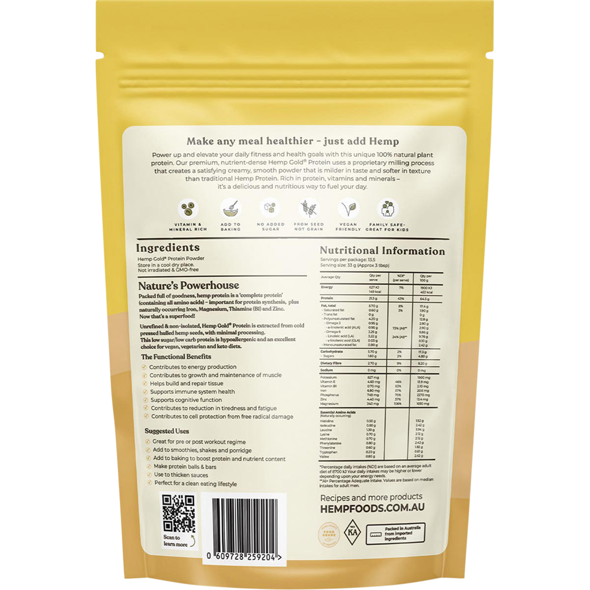 Organic Hemp Gold Protein