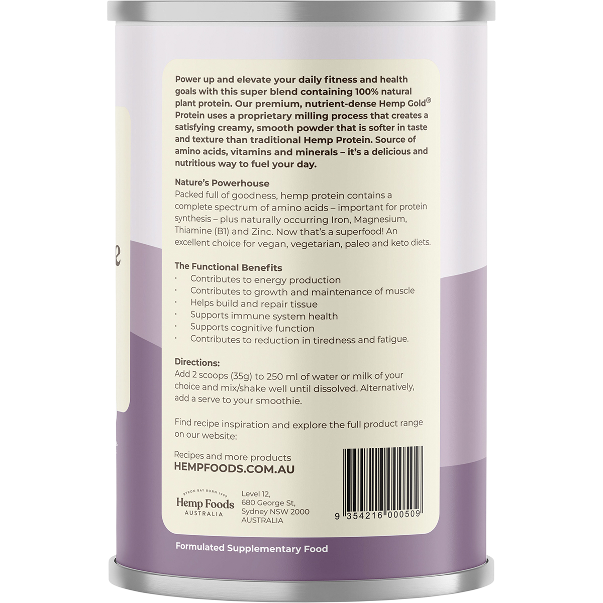 Organic Hemp Protein Shake Mixed Berry